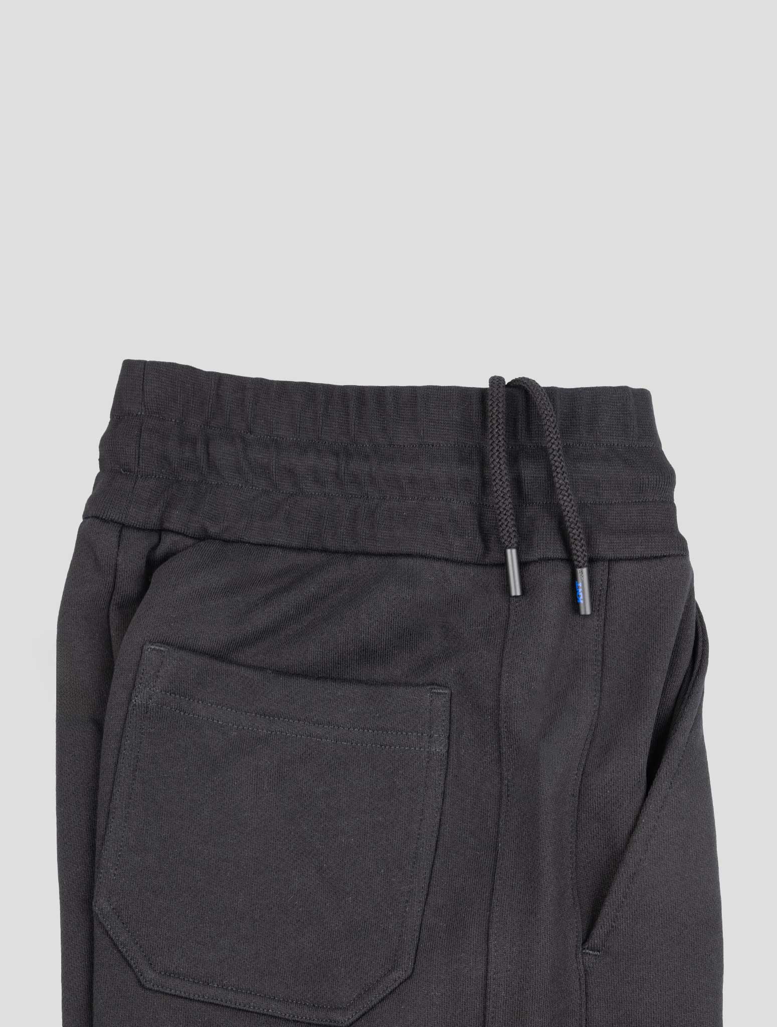 Kiton Knt Black Cotton Jogging Pants