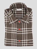 Kiton Brown Cotton Shirt