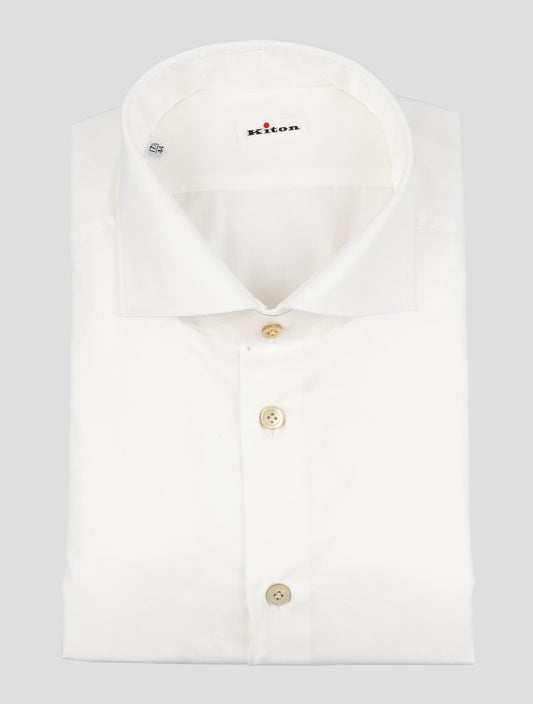 Kiton White Cotton Shirt