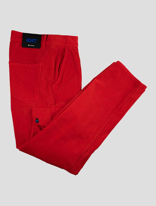 Kiton Knt Red Cotton Ea Velvet Cargo Pants