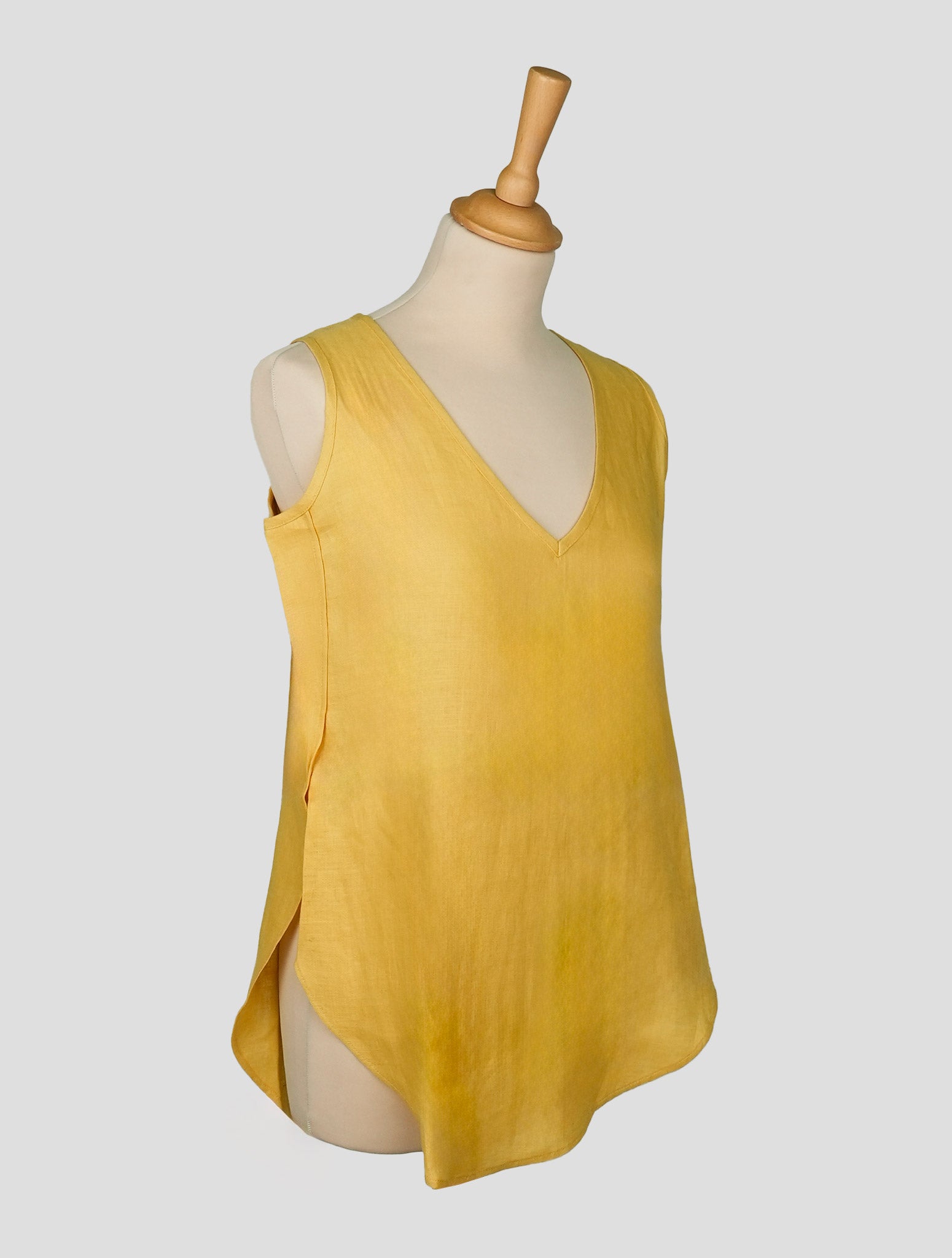 Kiton Yellow Linen Shirt