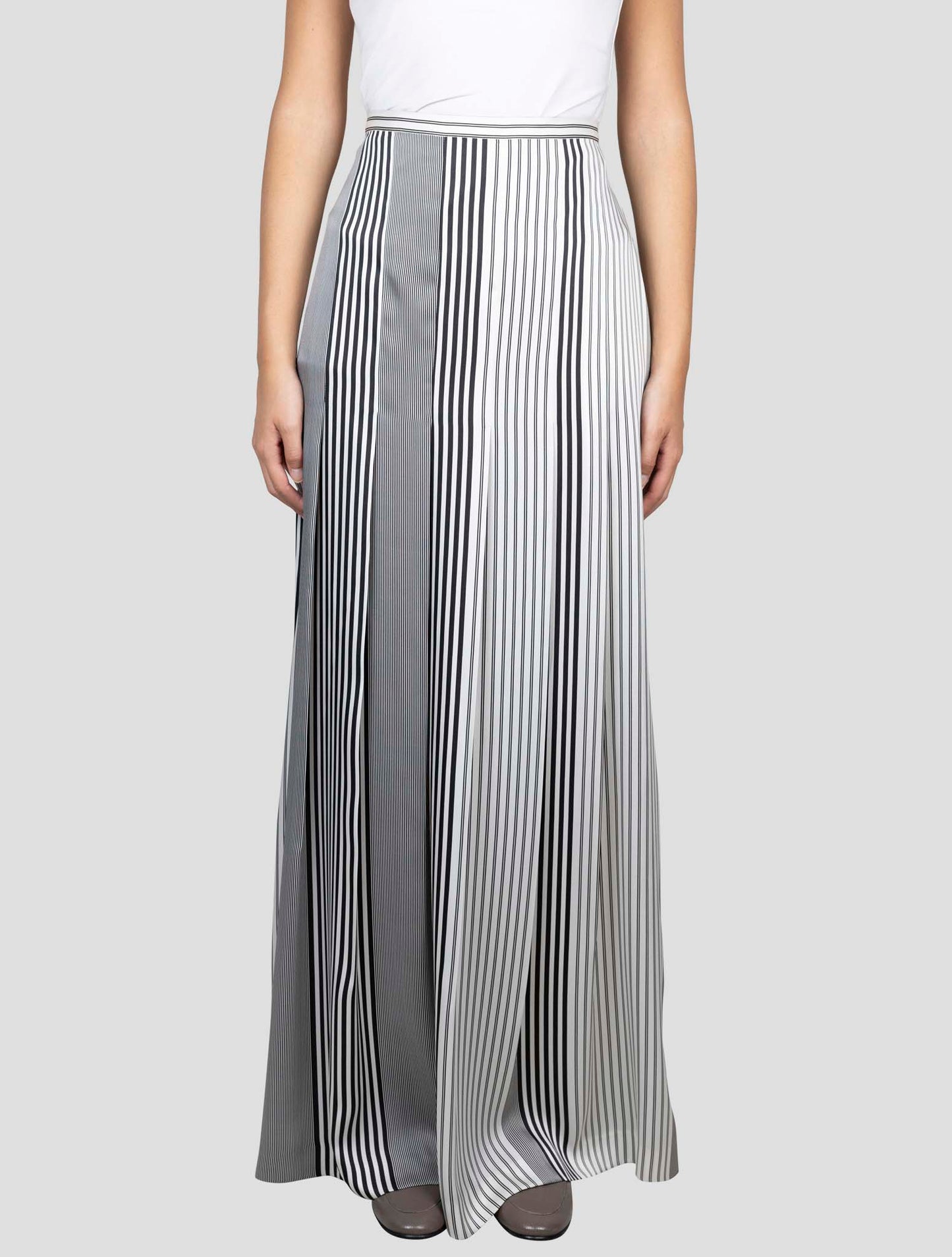 Kiton White Blue Pl Skirt
