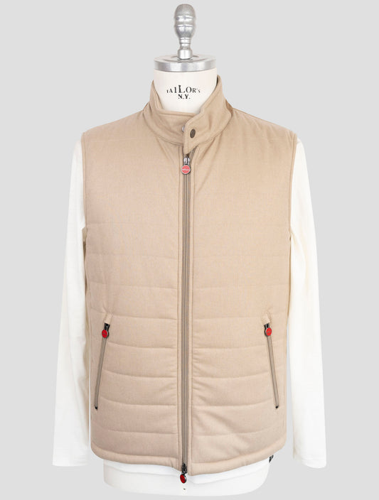 Kiton Brown Cashmere Pl Gilet Coat