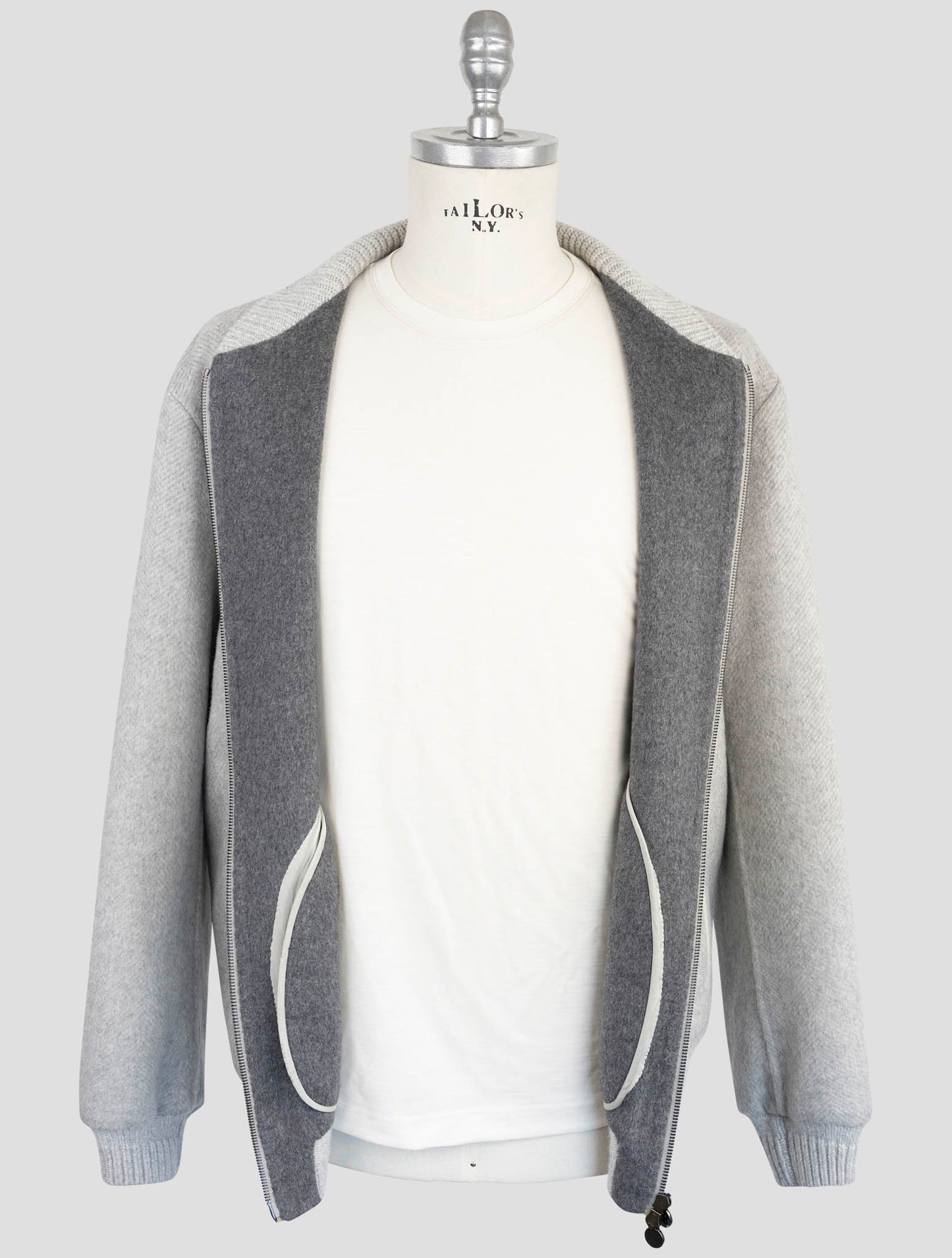 Kiton Gray Cashmere Coat