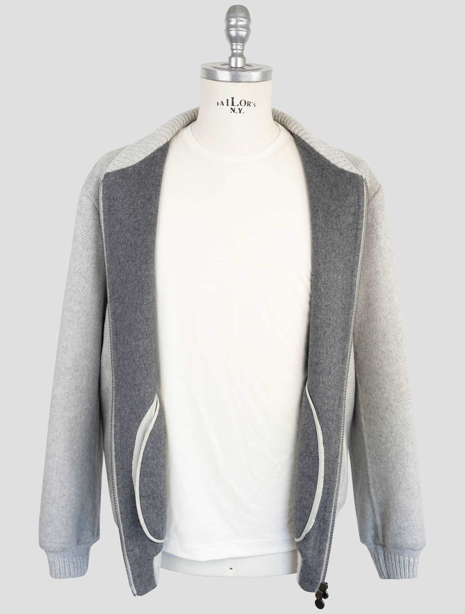 Kiton Gray Cashmere Coat