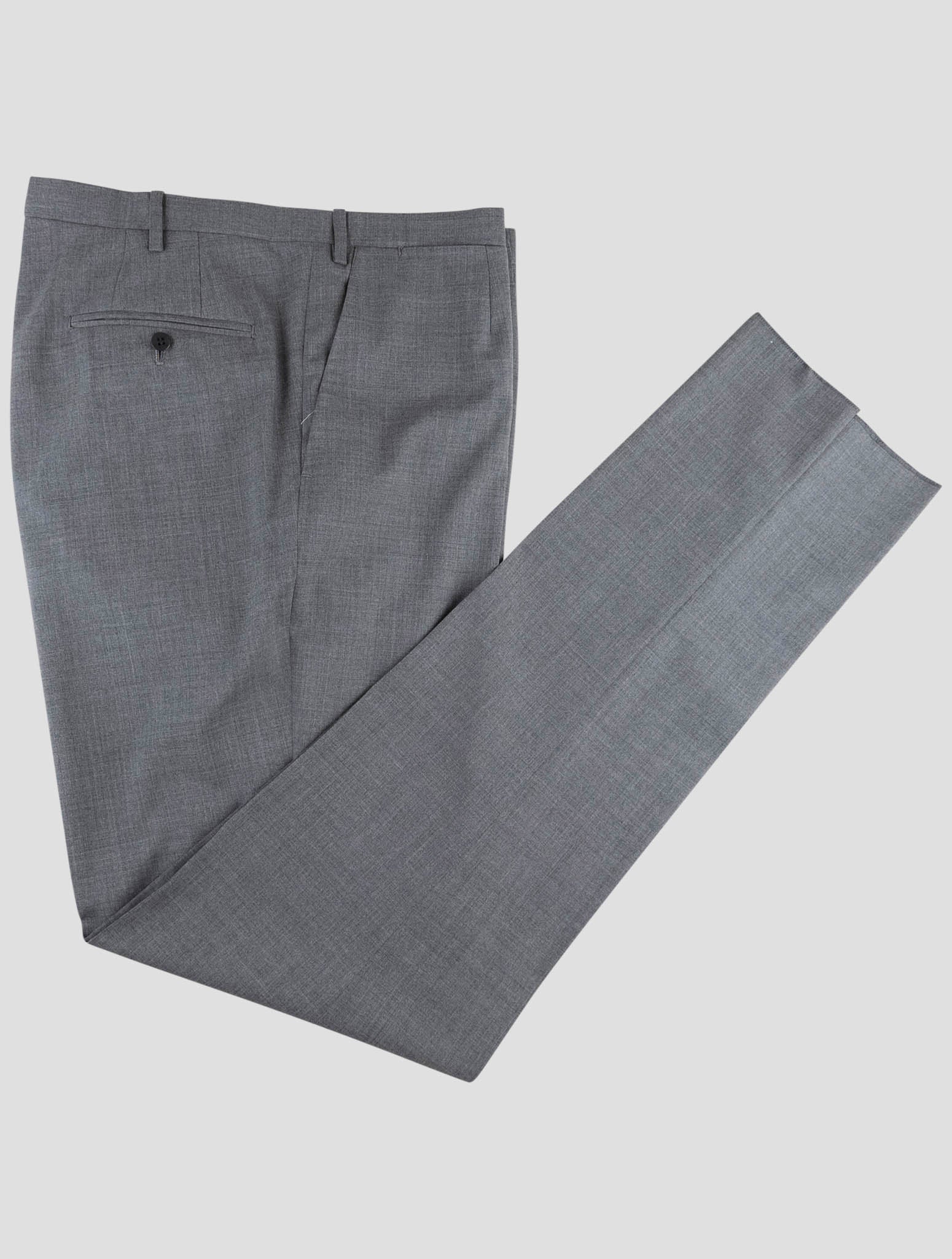 Kiton Gray Wool Dress Pants