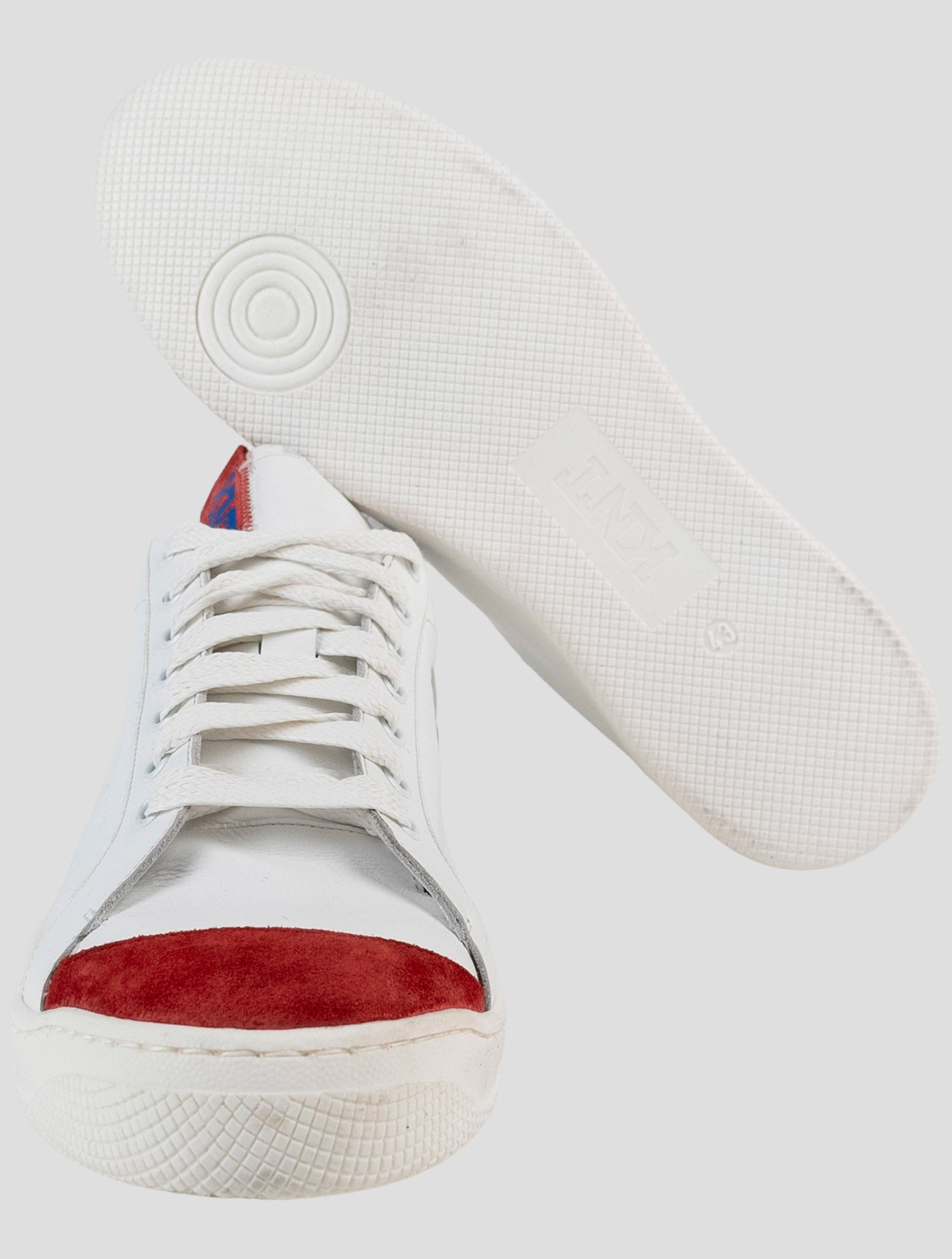 Kiton Knt White Leather Sneakers