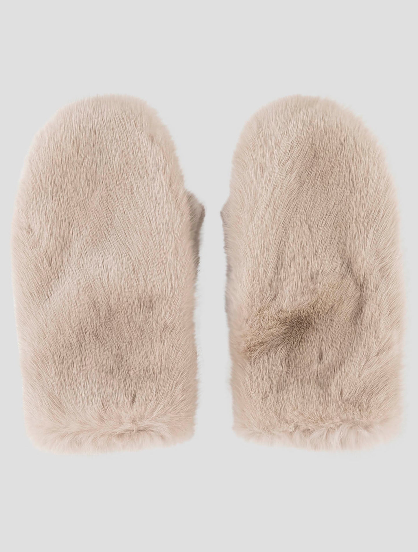 Kiton Beige Mink Fur Gloves