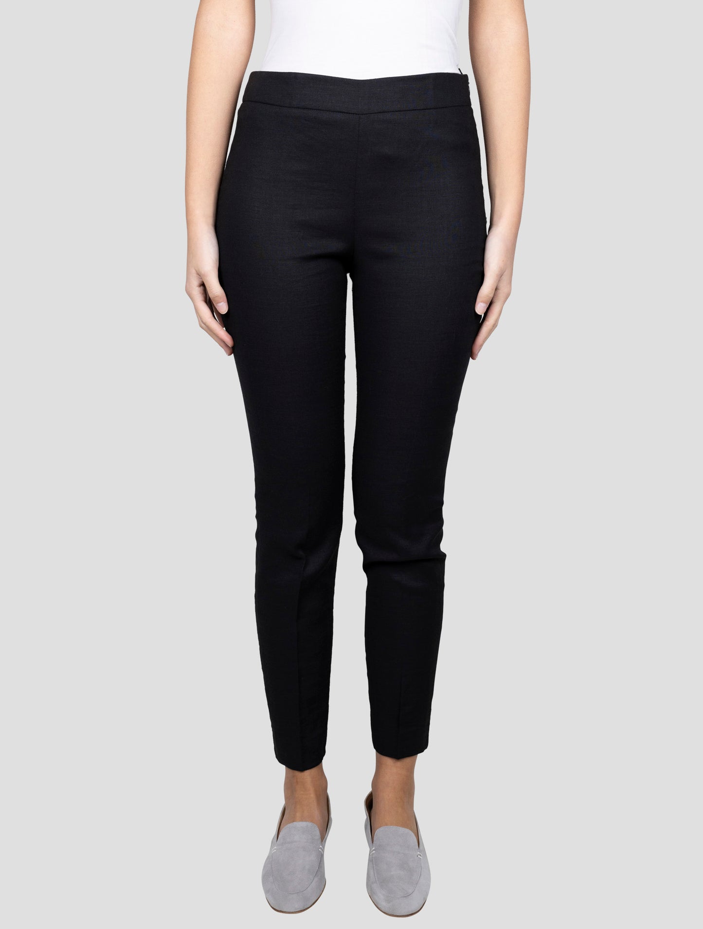 Kiton Black Linen Viscose Ea Pants