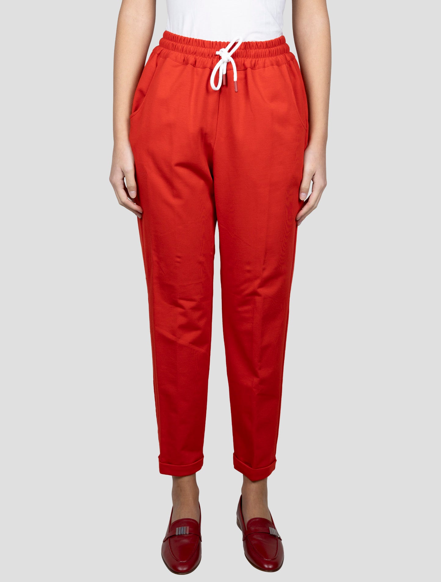 Kiton Red Cotton Ea Pants