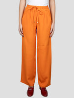 Kiton Orange Silk Ea Pants