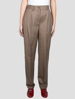Kiton Brown Virgin Wool Ea Pants