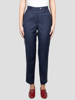 Kiton Blue Virgin Wool Ea Pants