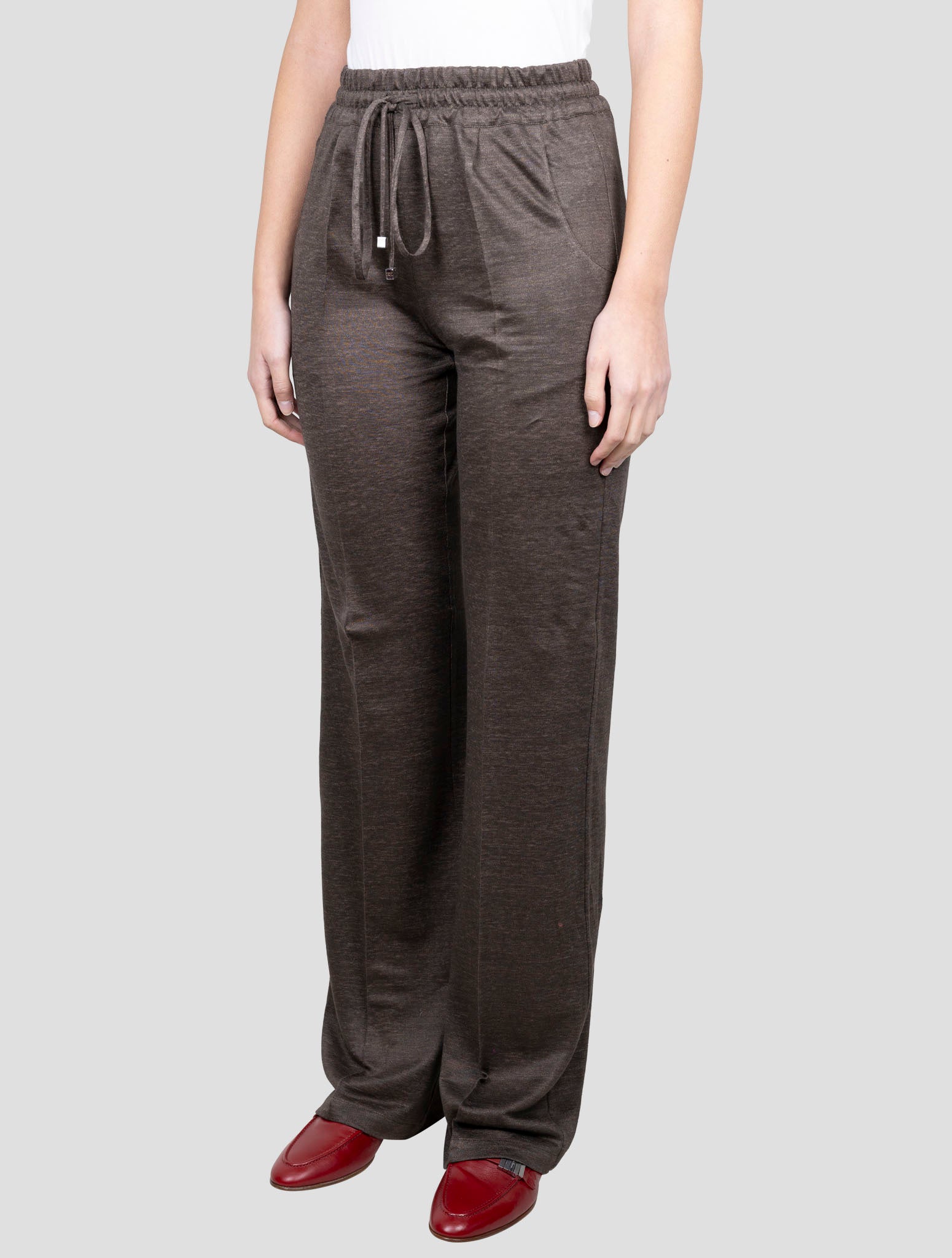Kiton Brown Linen Pants