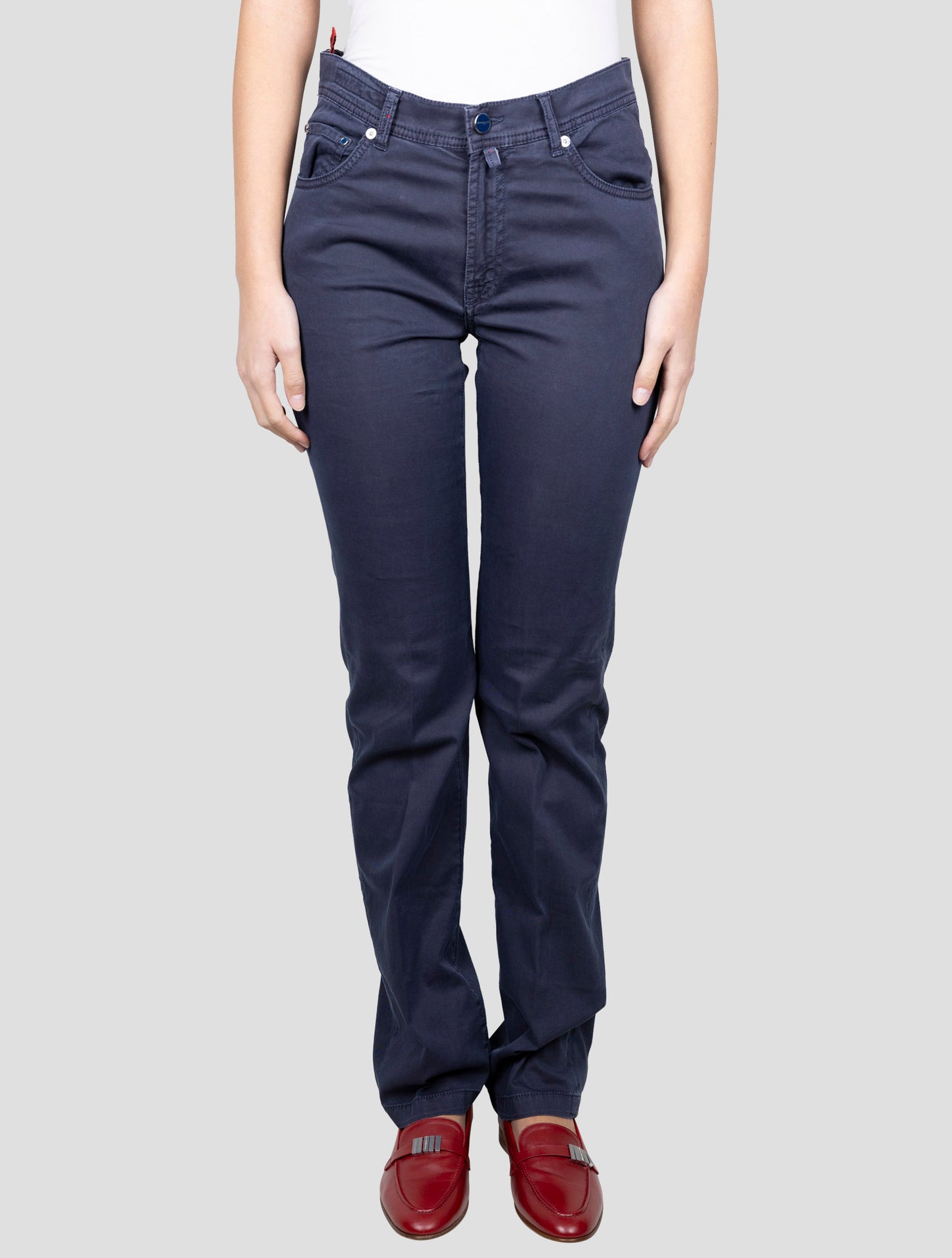 Kiton Blue Cotton Silk Ea Jeans