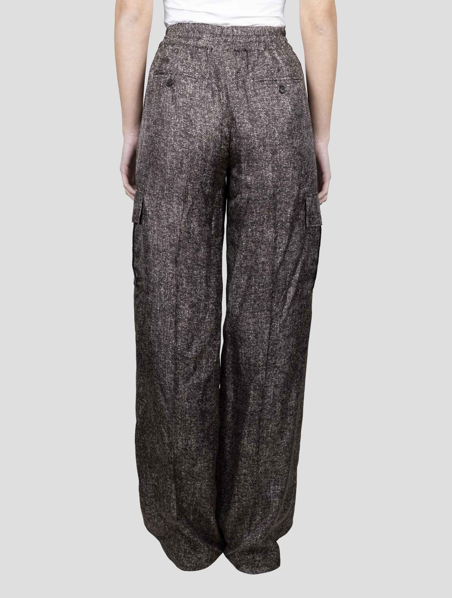 Kiton Brown Silk Pants