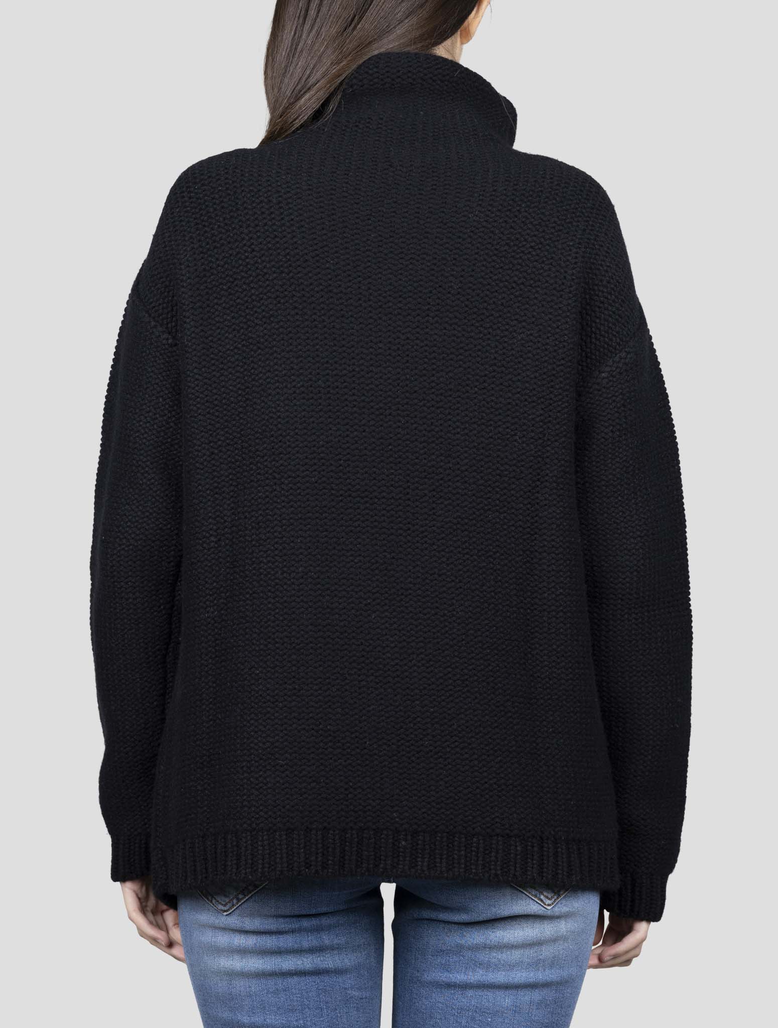 Kiton Black Cashmere Sweater Turtleneck