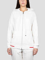 Kiton White Cotton Cashmere Sweater Full Zip