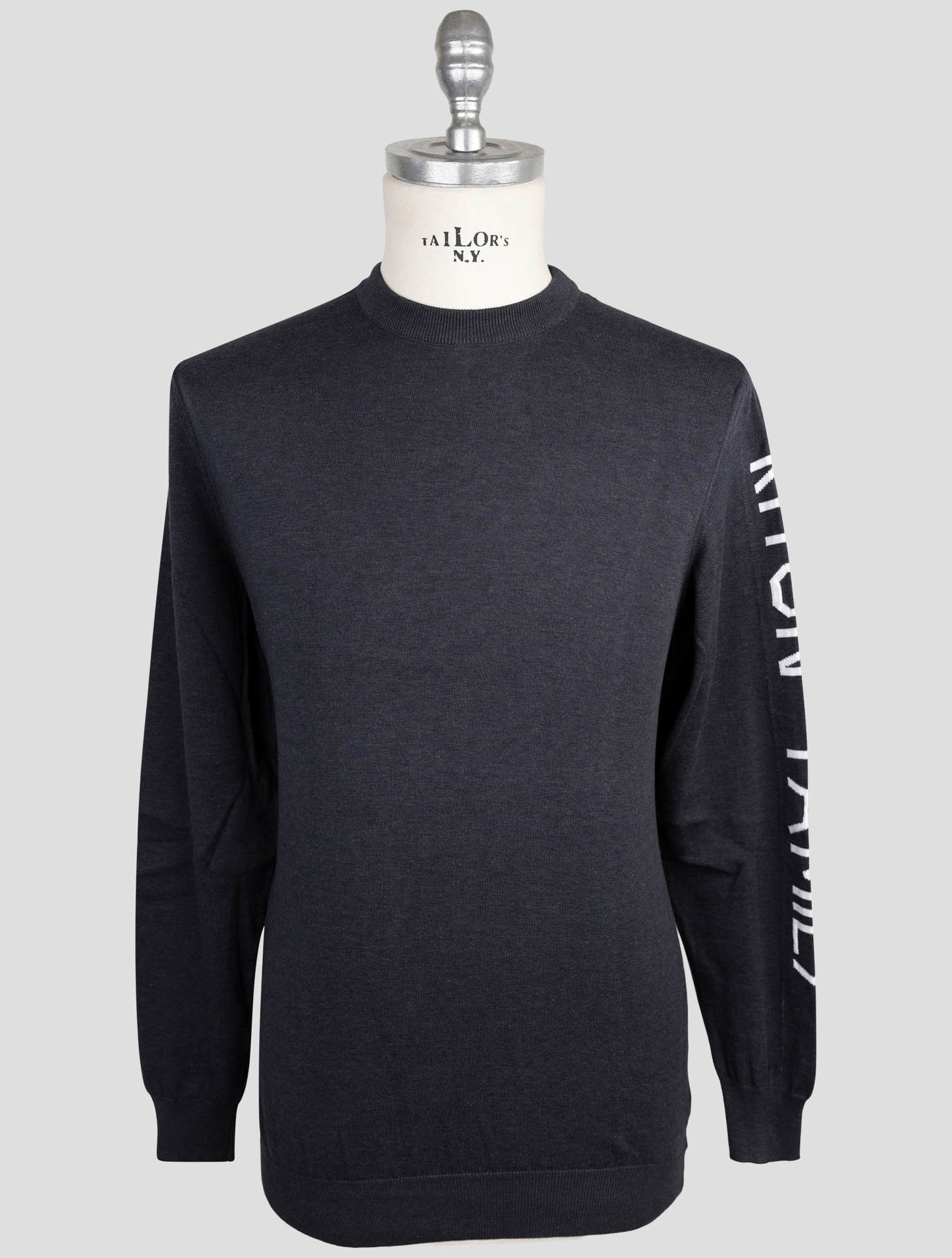Kiton Gray  Cotton Sweater Crewneck