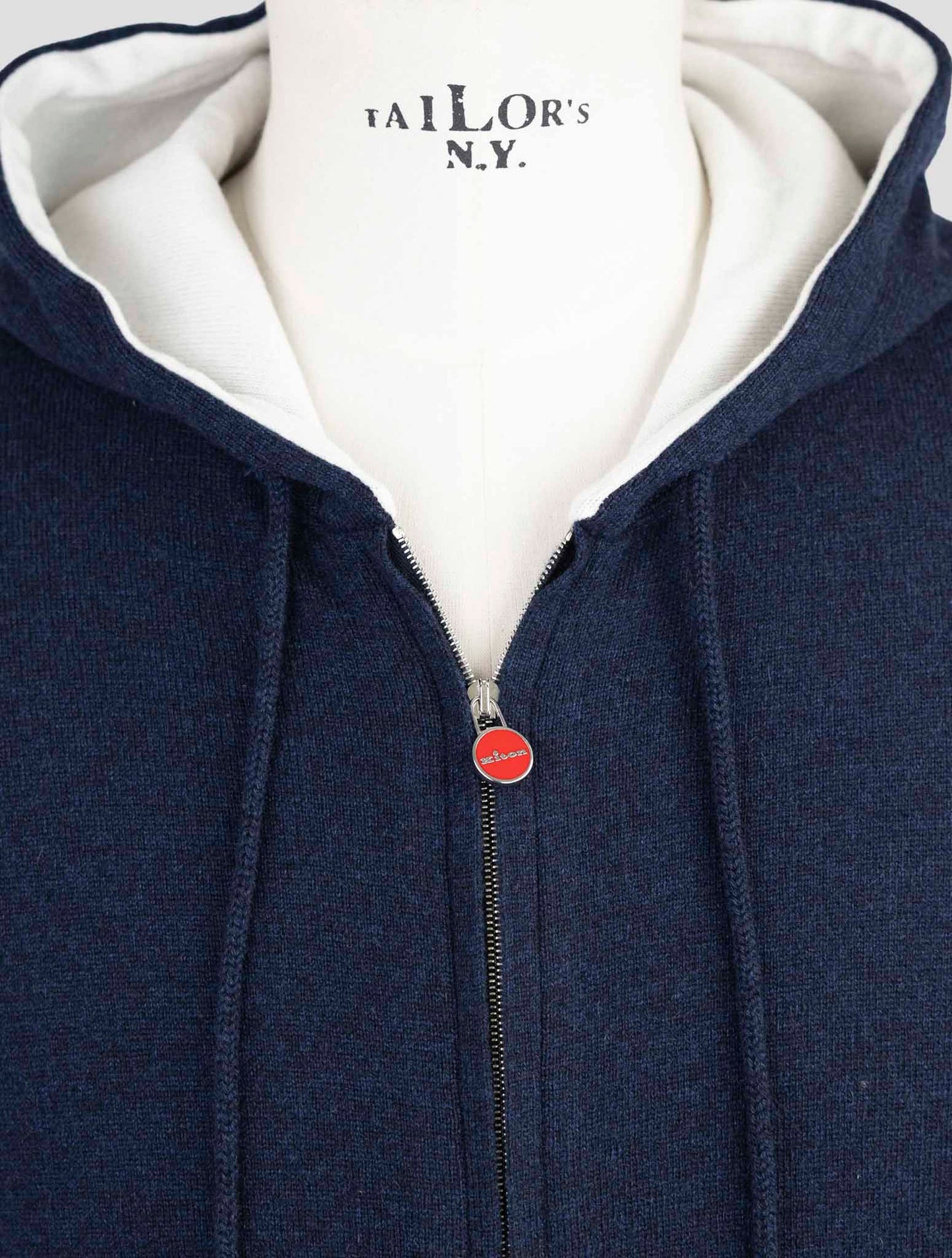 Kiton Blue Cashmere Sweater Full Zip
