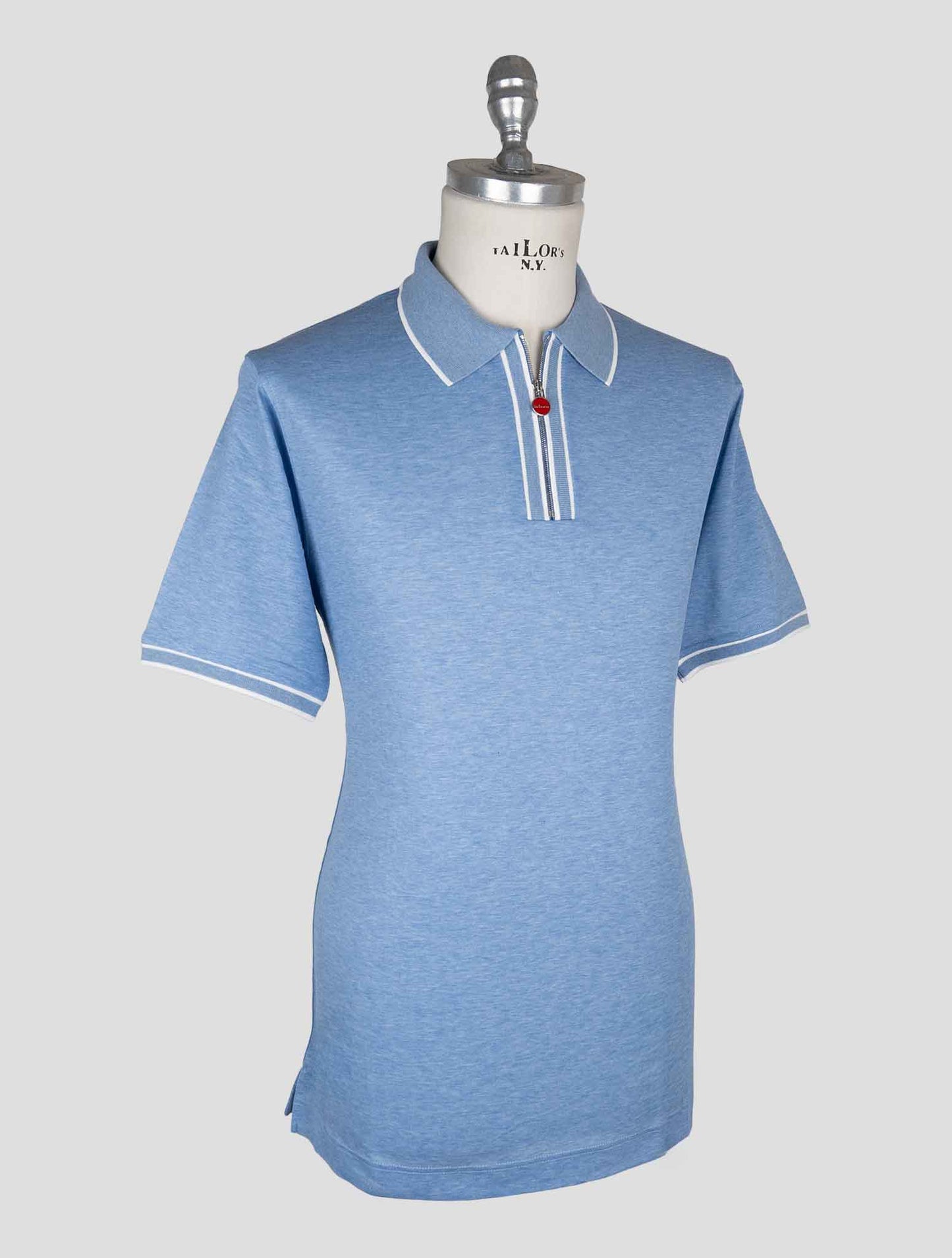 Kiton Light blue Cotton Polo