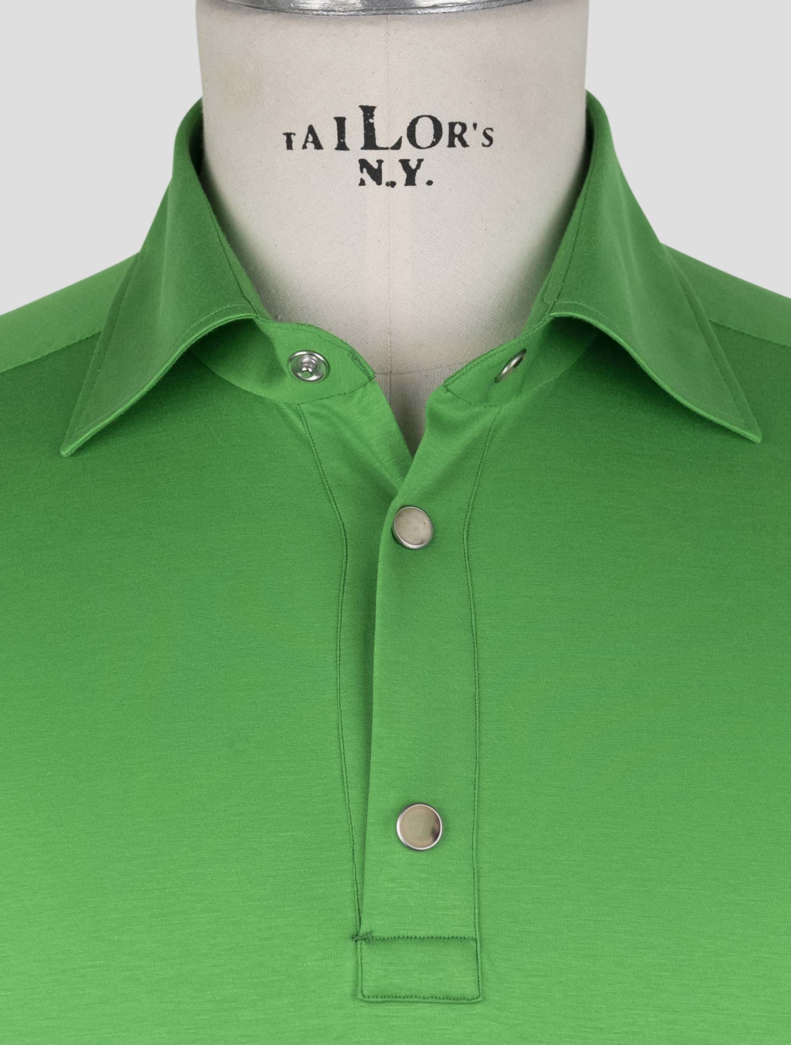 Kiton Green Cotton Polo