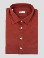 Kiton Burgundy Cotton Shirt