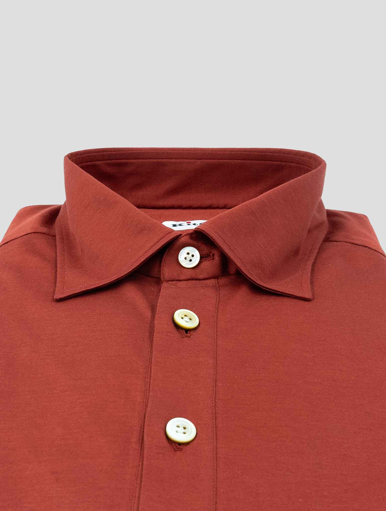 Kiton Burgundy Cotton Shirt