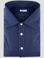 Kiton Blue Cotton Ea Shirt