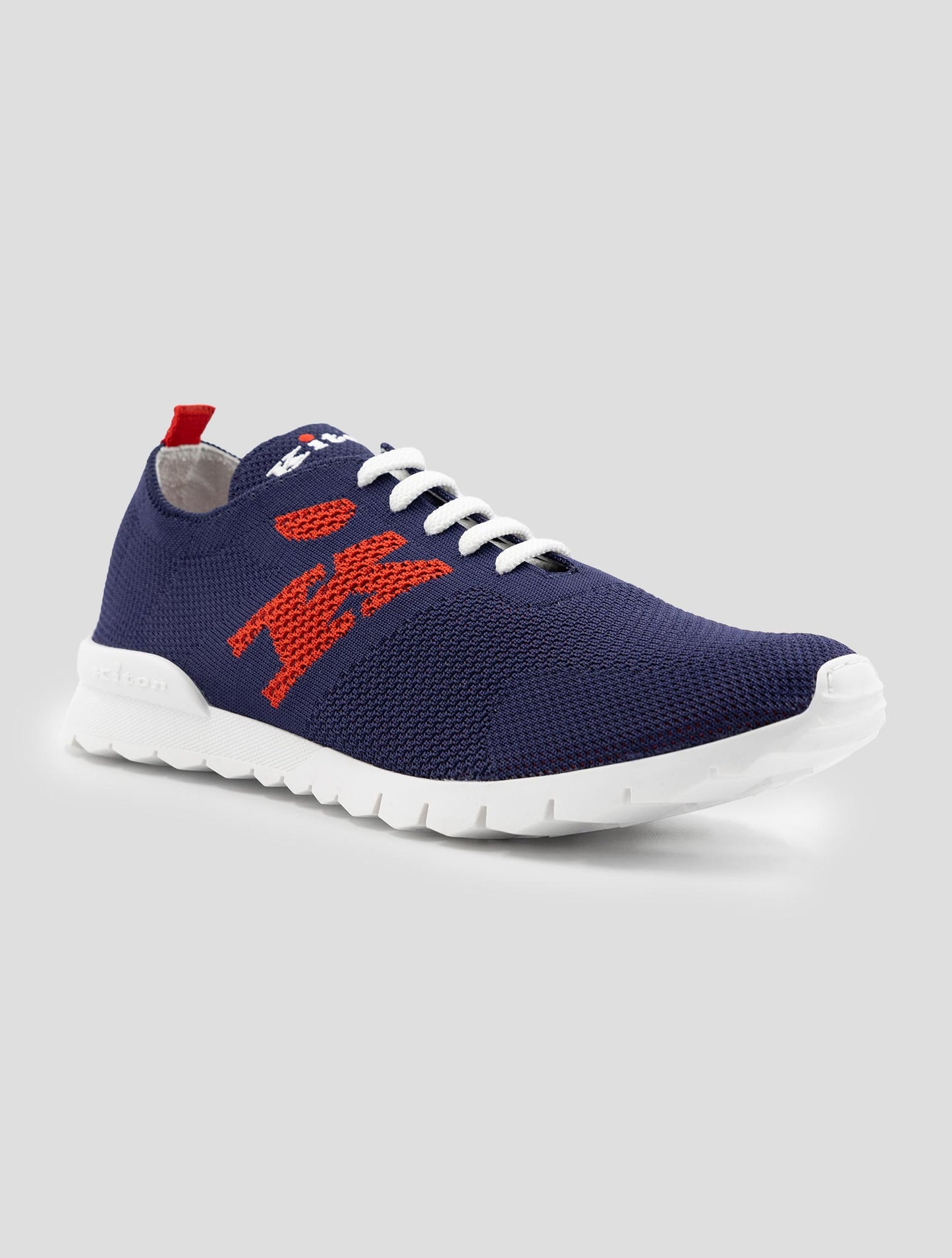 Kiton Blue Cotton Ea Sneakers