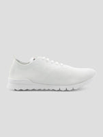Kiton White Cotton Ea Sneakers
