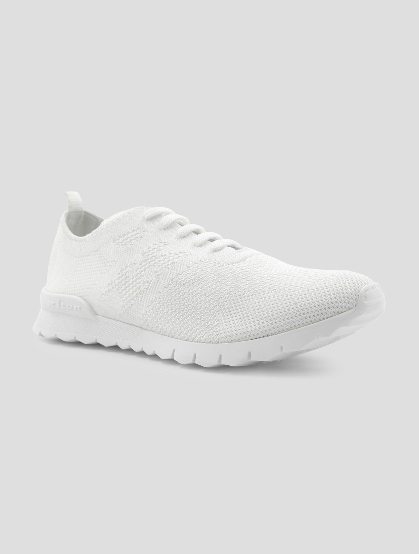 Kiton White Cotton Ea Sneakers