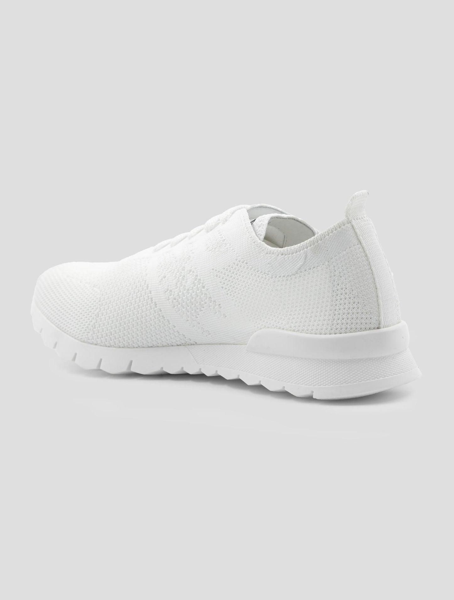 Kiton White Cotton Ea Sneakers