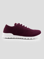 Kiton Burgundy Cashmere Sneakers