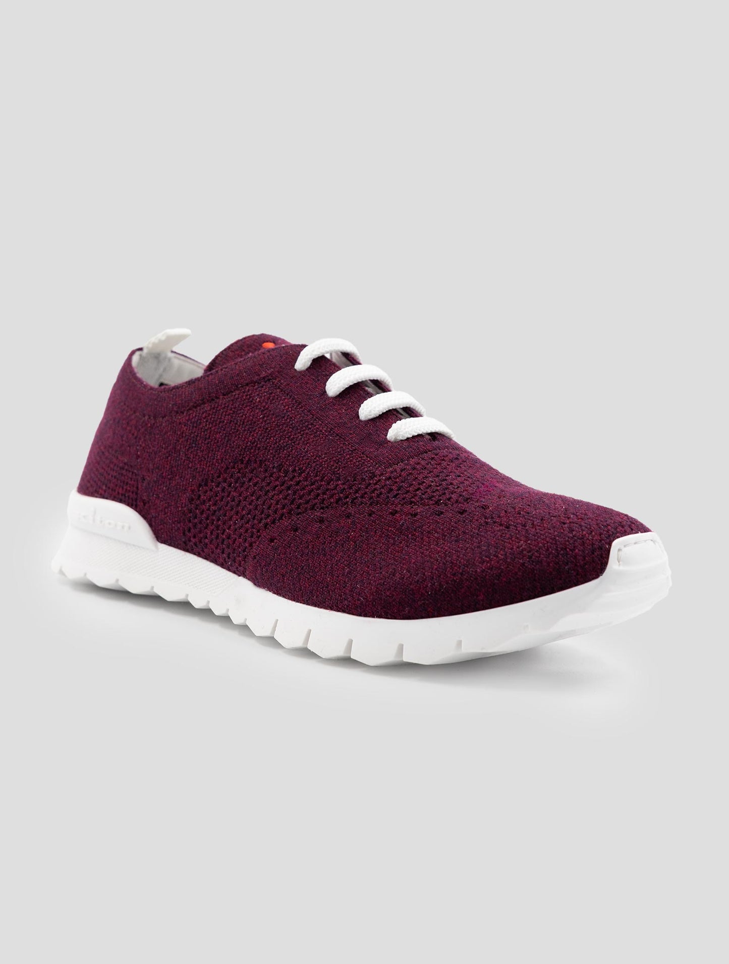 Kiton Burgundy Cashmere Sneakers
