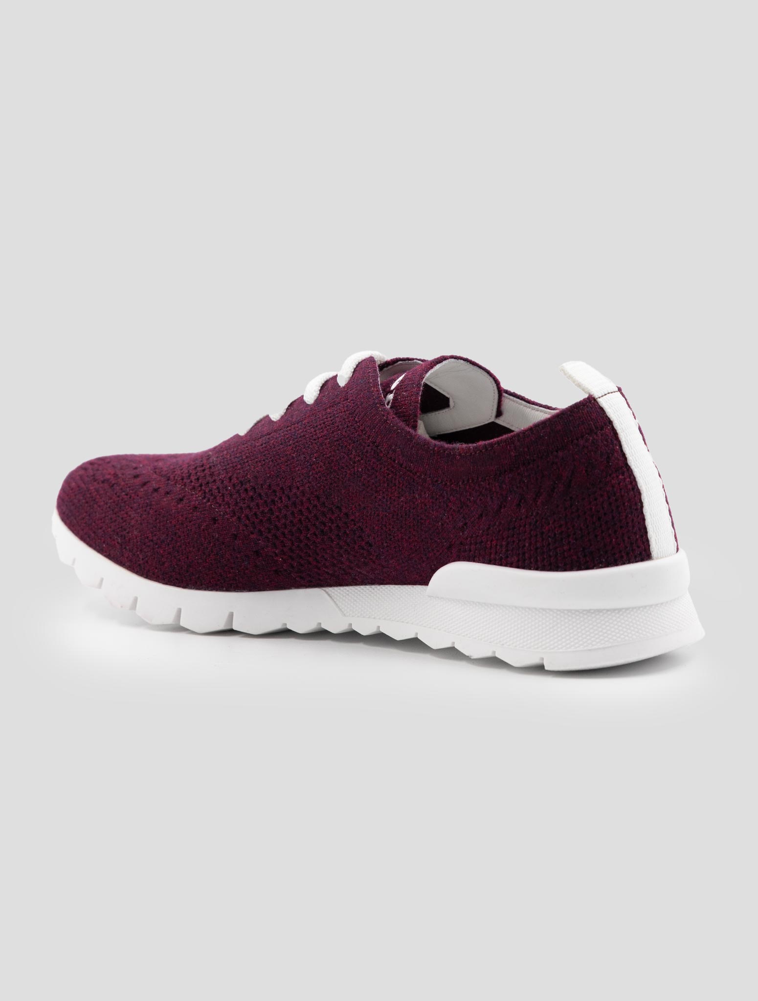 Kiton Burgundy Cashmere Sneakers