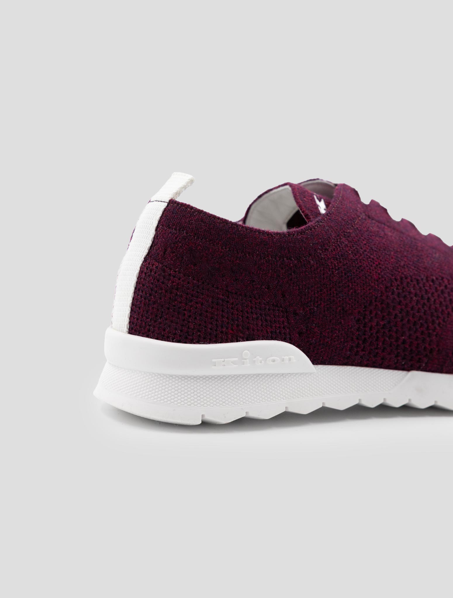 Kiton Burgundy Cashmere Sneakers