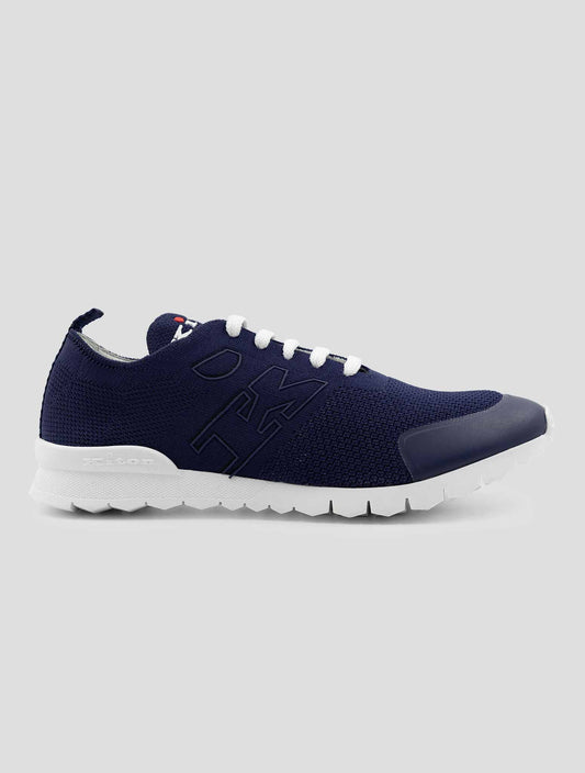 Kiton Blue Cotton Ea Pu Sneakers