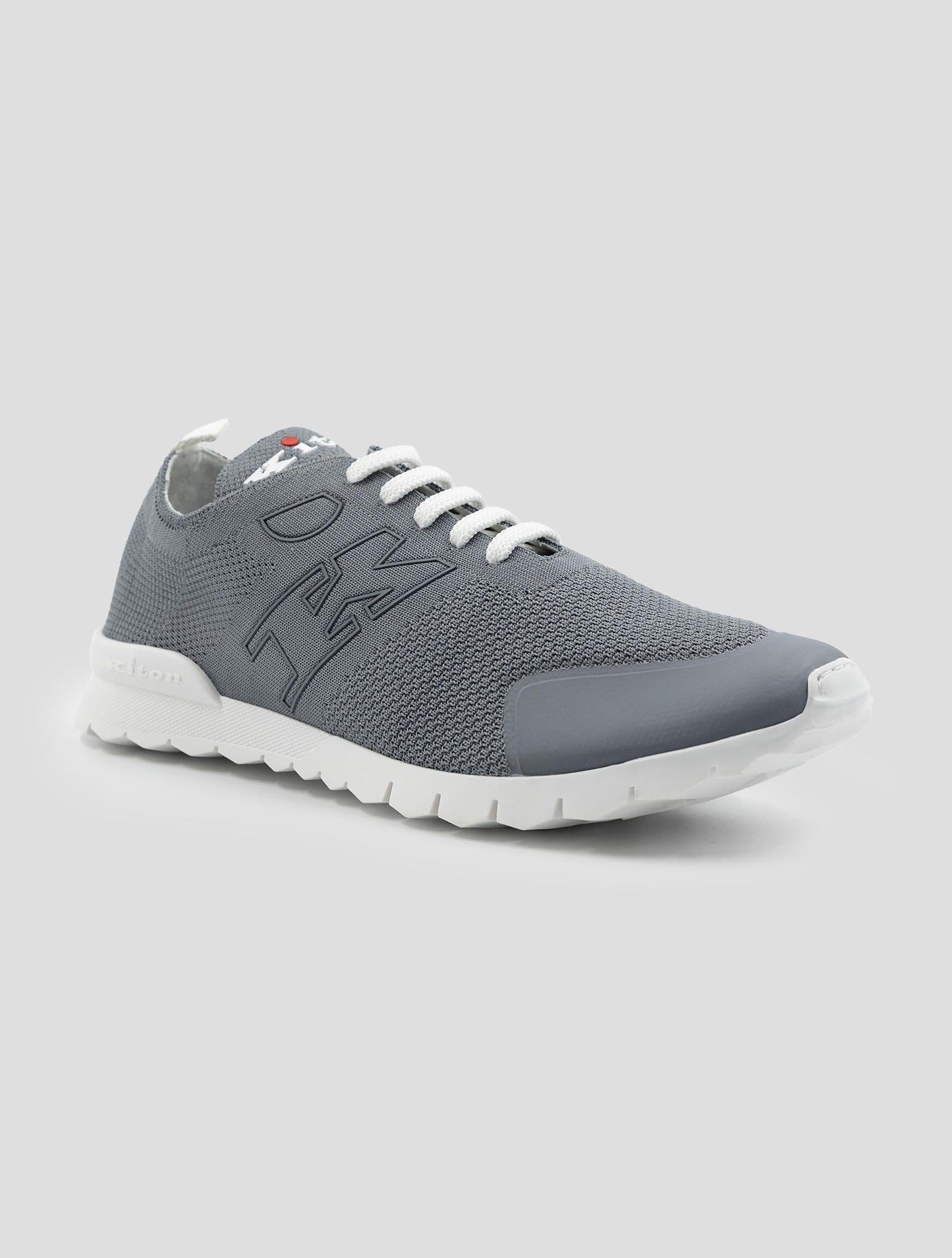 Kiton Gray Cotton Ea Sneakers