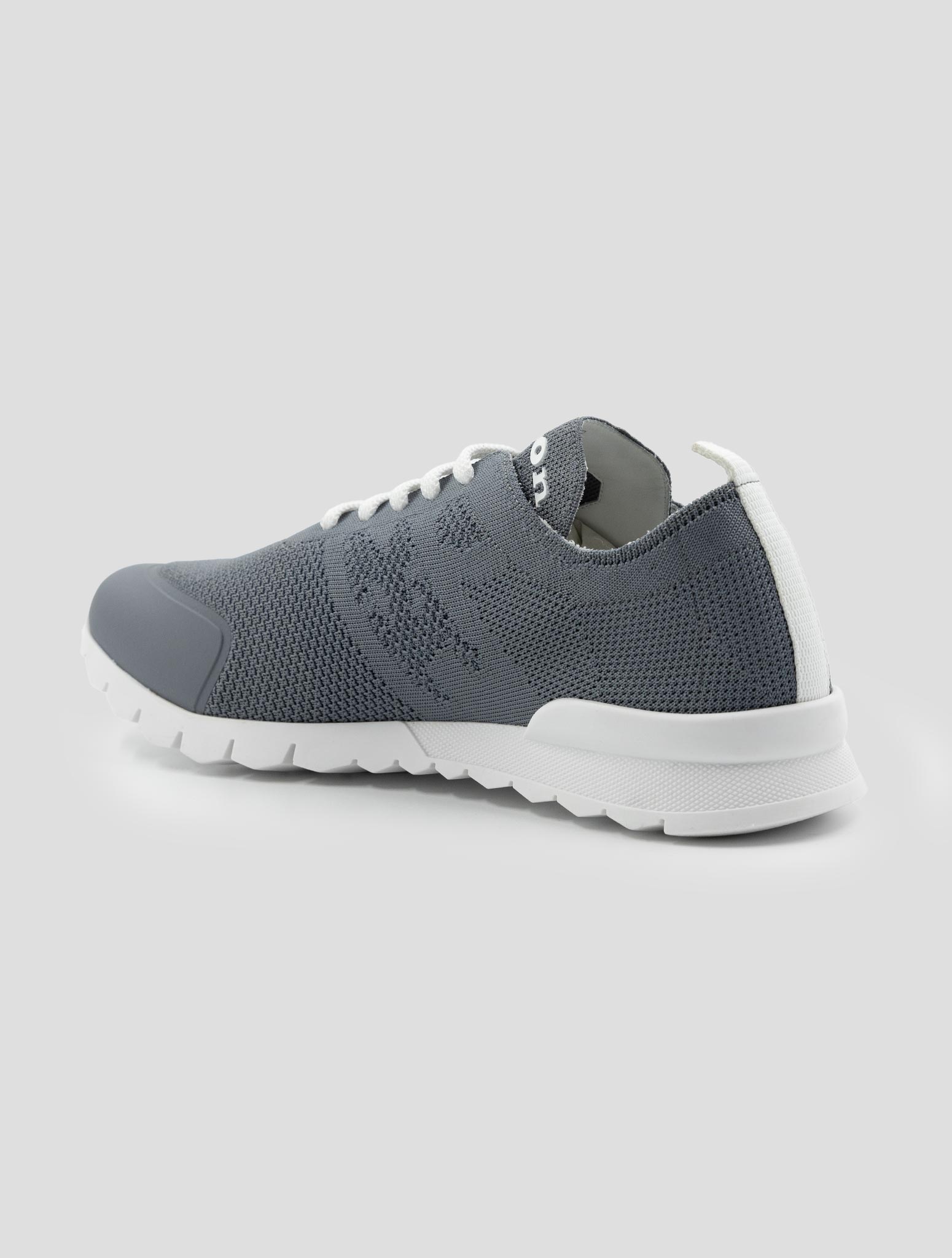 Kiton Gray Cotton Ea Sneakers