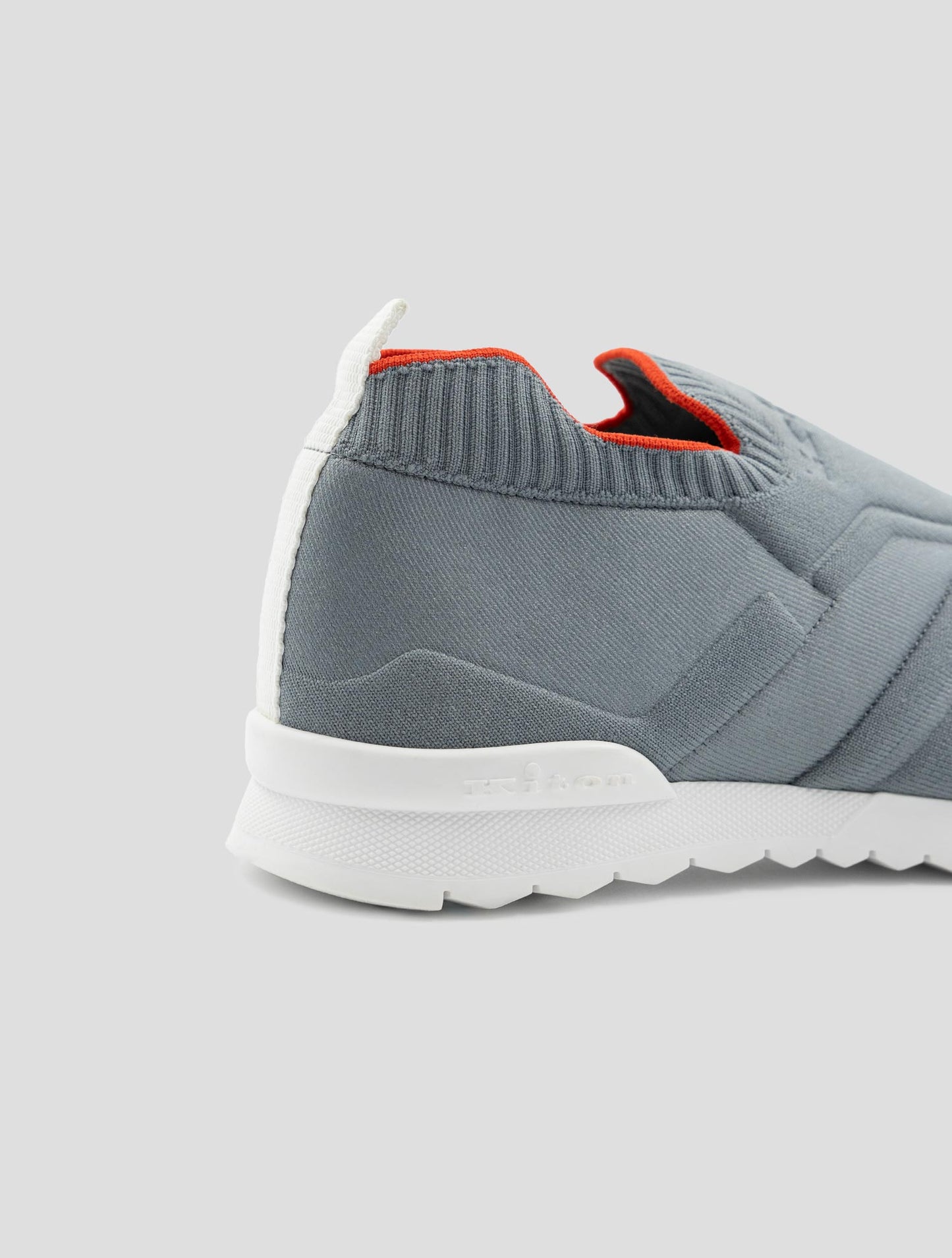 Kiton Gray Cotton Ea Sneakers