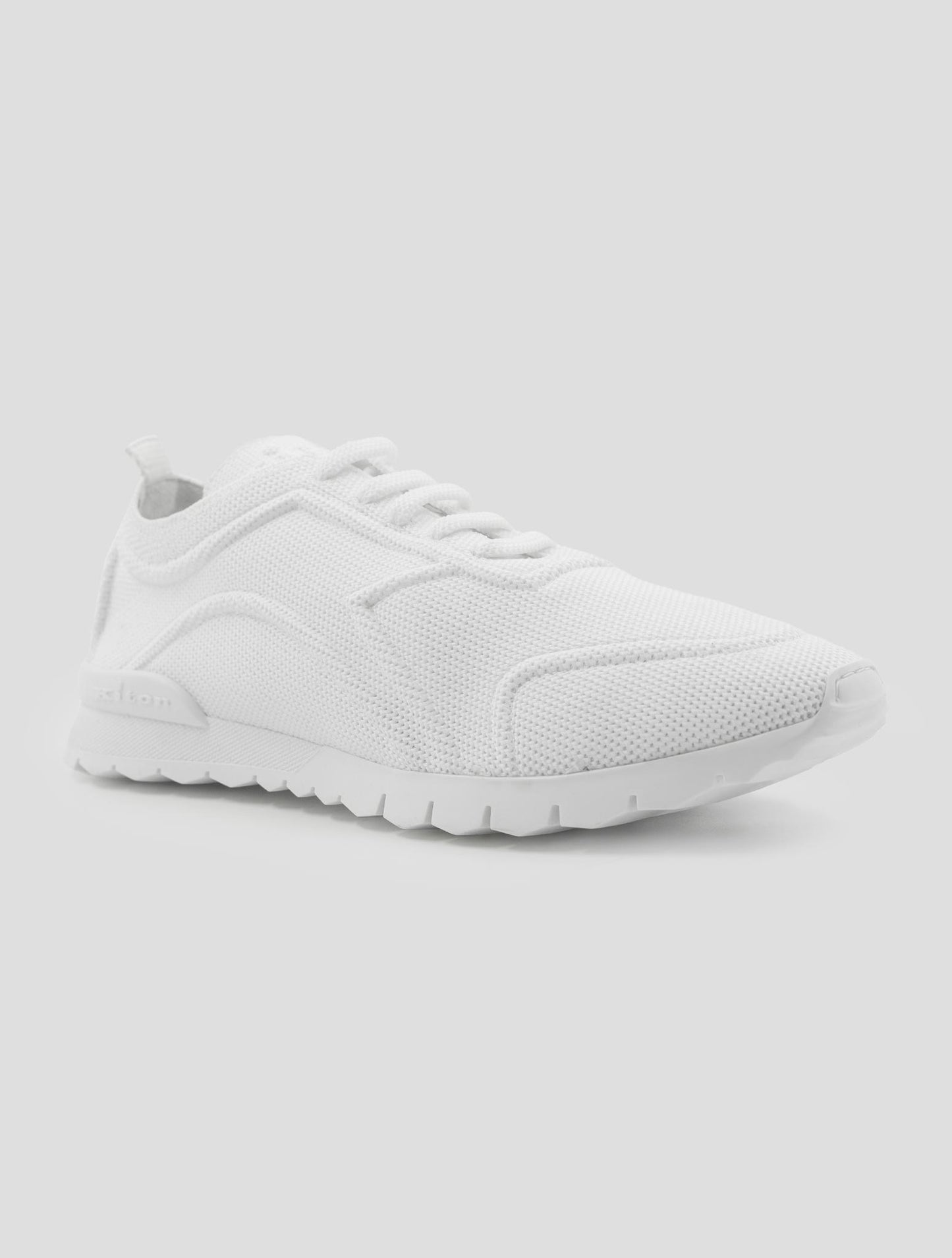 Kiton White Cotton Ea Sneakers