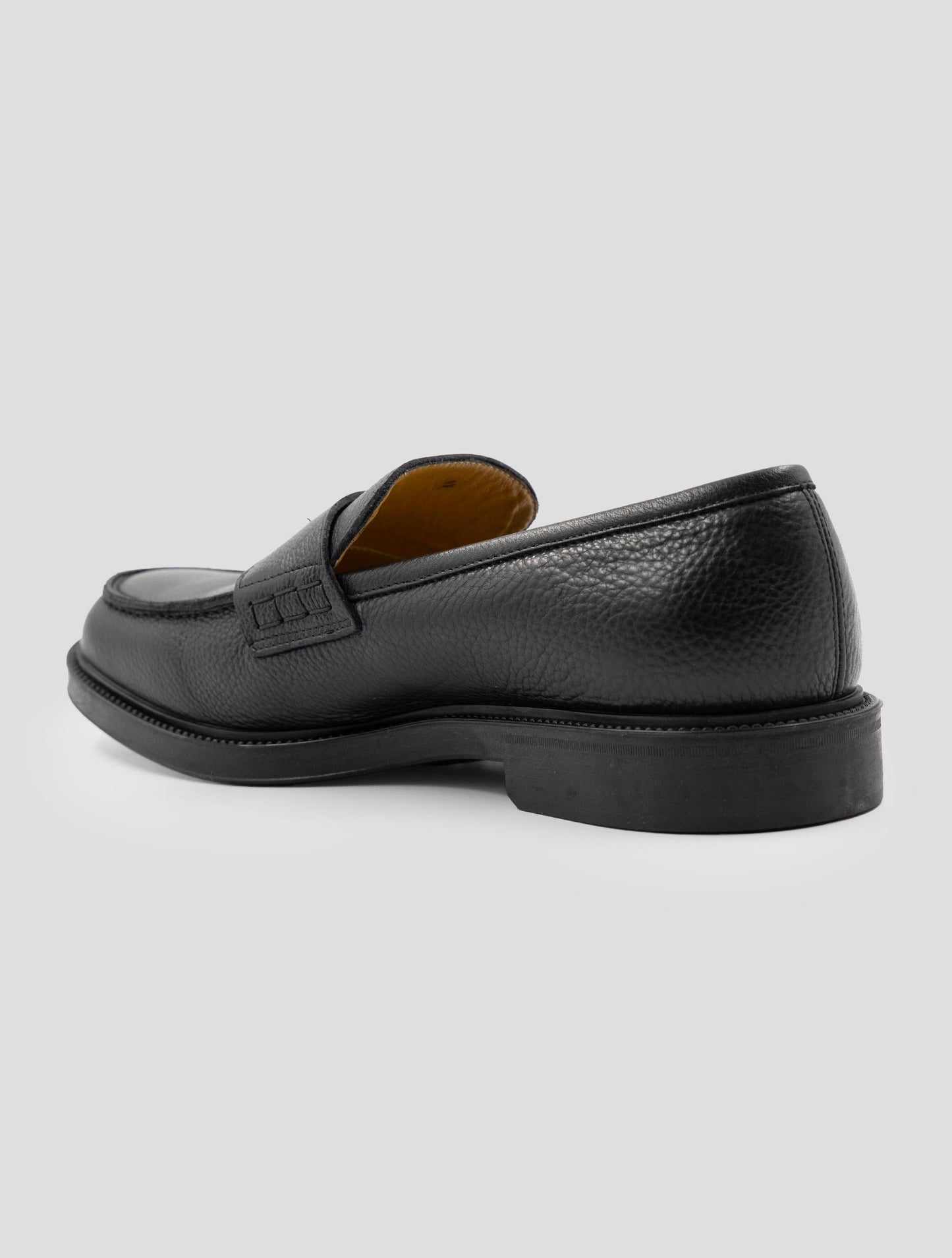 Kiton Black Leather  Loafers