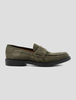 Kiton Green Leather Suede Loafers