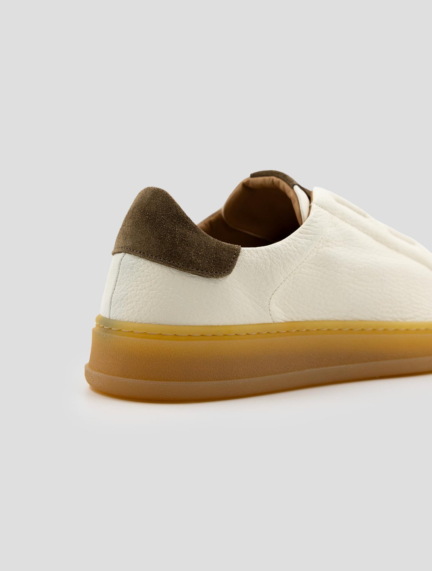 Kiton White Leather Deer Sneakers