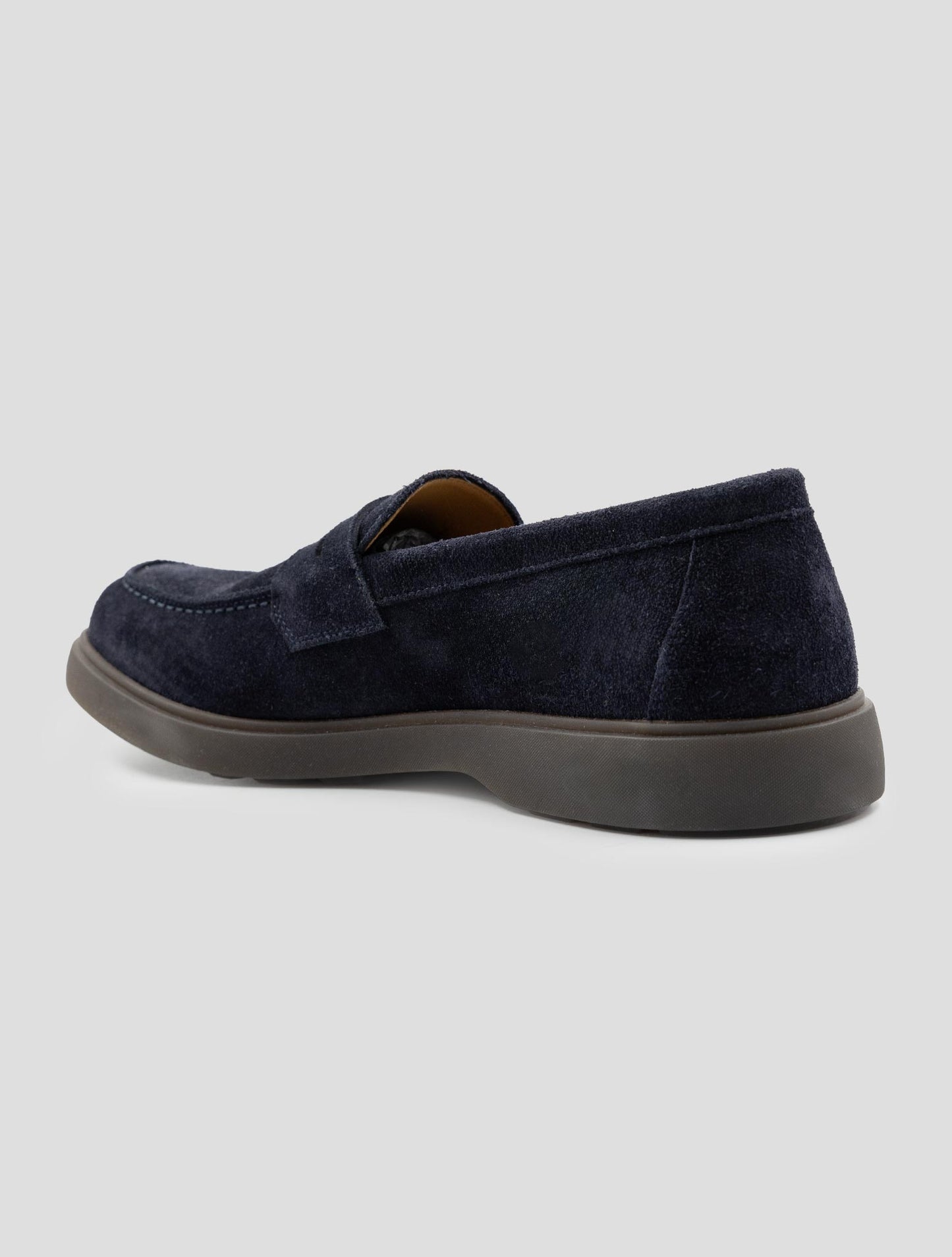 Kiton Blue Leather Suede Leather