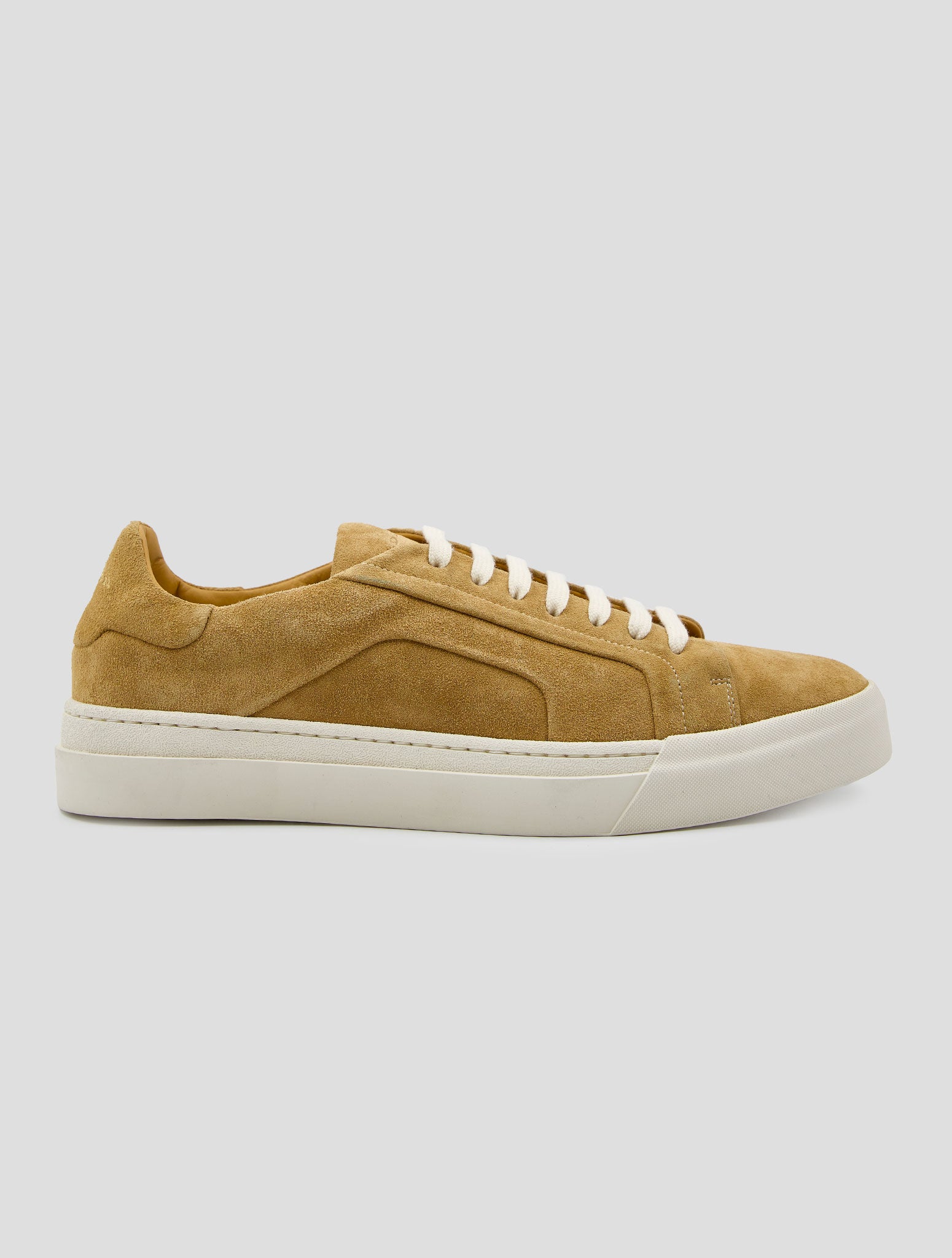 Kiton Brown Leather Suede Sneakers