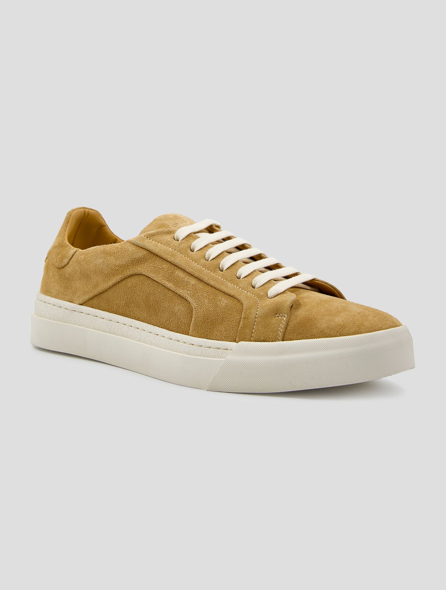 Kiton Brown Leather Suede Sneakers