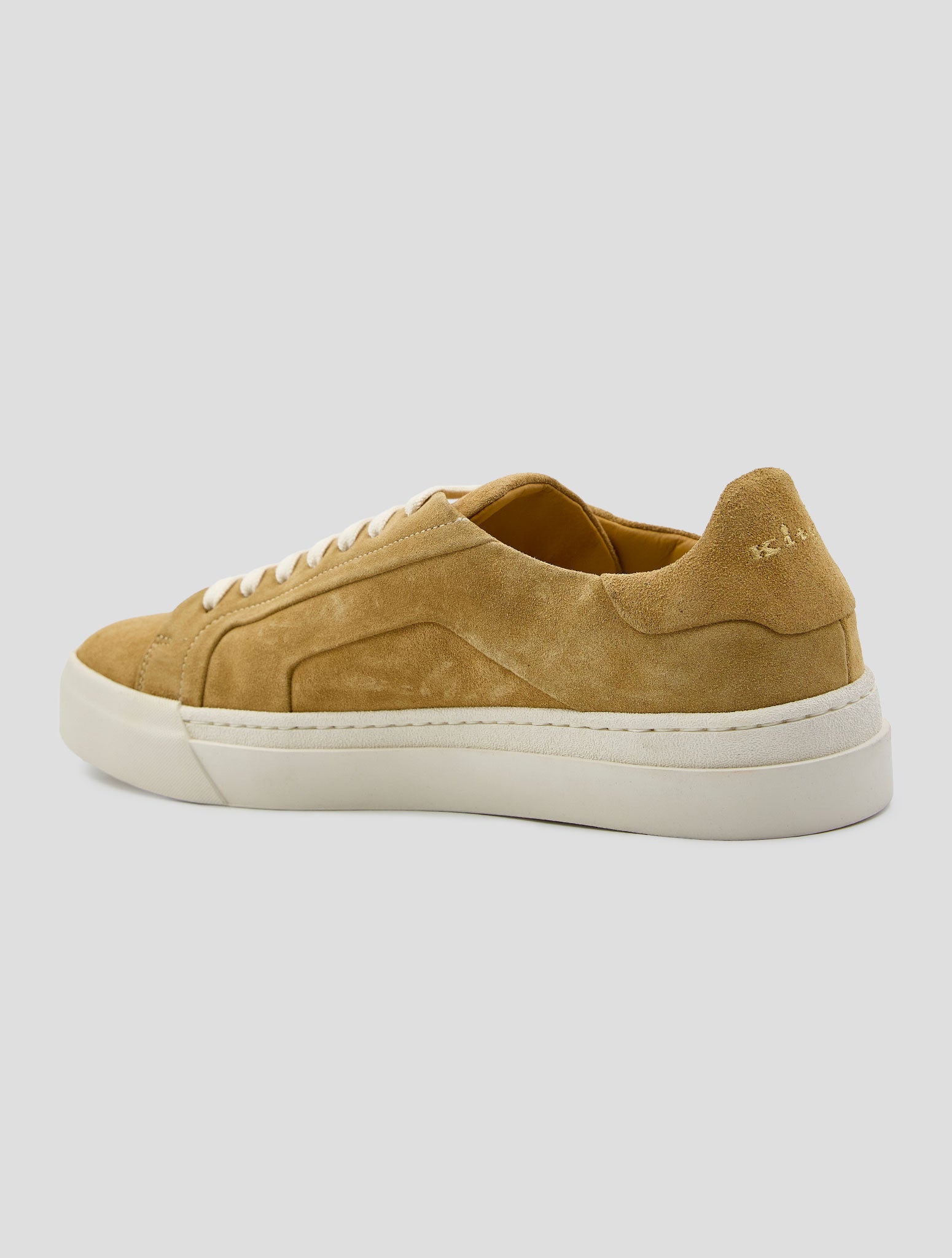 Kiton Brown Leather Suede Sneakers
