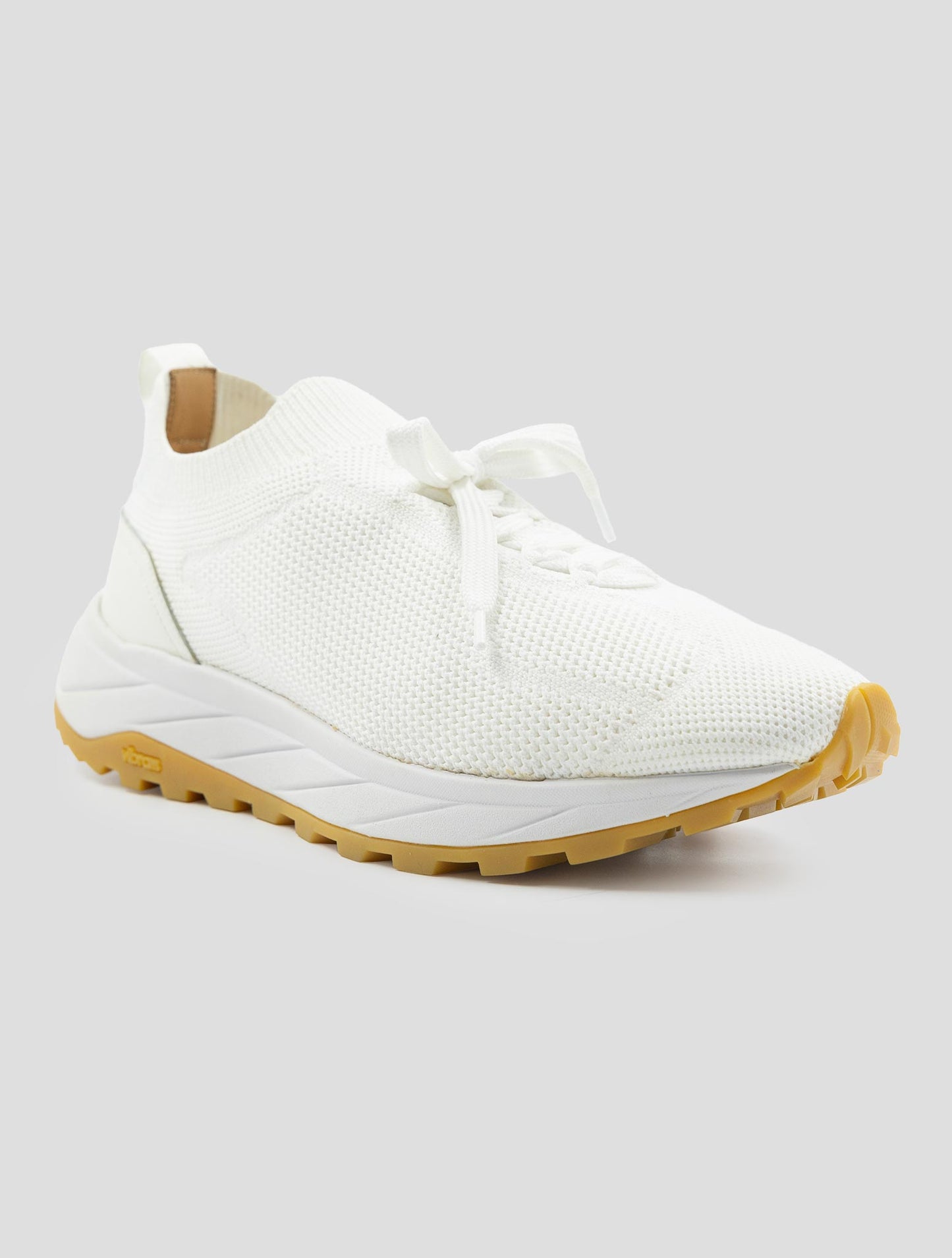 Kiton White Pl Pu Wool Sneakers